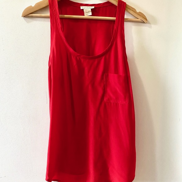 Club Monaco 100% silk red tank top - Picture 1 of 3